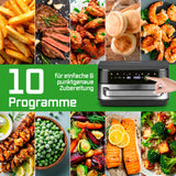 GOURMETmaxx Heißluftfritteuse mit XXL-Garfläche 7 L, 10 Programme & Touchscreen für vielfältige, fettarme Zubereitung.