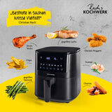 Rachs KOCHWERK Heißluft-Fritteuse Digital 4,2l mit 8 Programmen, Erinnerungsfunktion, vielseitig für Frittieren, Grillen, Backen und Rösten.