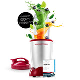 GOURMETmaxx Mr. Magic Power 400 Pro mit Zubehörset M, kompakter Standmixer mit 500-ml-Mixbecher und To-go-Deckel.