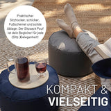 LUMALAND Sitzsack Pouf (50 L) - praktischer, vielseitiger Sitzhocker und Fußschemel für Indoor und Outdoor in Pastell Pink.