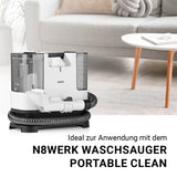 N8WERK Polster- und Teppichreiniger zur effektiven Fleckenentfernung auf Teppichen und Polstern, ideal für N8WERK Waschsauger Portable Clean.