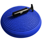 World Fitness Ballsitzkissen "Blowup" - Inkl. Pumpe - Ø 33 cm - Blau mit Noppen zur Massage und Balance-Training für Büro und Zuhause