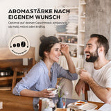 Barista Filterkaffeemaschine Touch Iso mit Isolierkanne zeigt Aromastärke individuell einstellbar für milden bis kräftigen Kaffeegenuss.