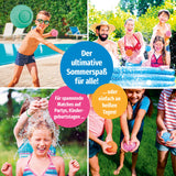 EASYmaxx Silikon-Wasserballon - 12er-Set, wiederverwendbar, selbstschließend, bunter Wasserspaß für Kinder und Familien im Sommer.