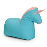 LUMALAND Kindersitzsack Animal Line Einhorn - Türkis/Pastell Pink, weicher Sitzsack in Einhornform, wasserabweisend und robust.