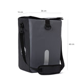 #DoYourSports Wasserdichte Fahrradtasche Roll-Top 21 L Grau mit Trage- und Umhängefunktion, reflektierend und wasserfest