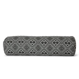 #DoYourYoga Yoga-Bolster Tarik in schwarz-weißem Muster, gefüllt mit Bio-Buchweizenschalen, 68 x 22 x 22 cm, Stil 18.