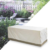 LUMALAND Abdeckplane für Gartentisch 183x114,3x67,3 cm, beige, wasserfest, UV-beständig, reißfest, schützt vor Wetter und Schmutz.