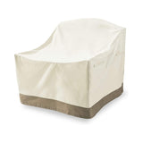 LUMALAND Abdeckung für gestapelte Patio Stühle 85x65x80/119 cm beige, wasserdicht, UV-beständig, robust, mit Tragegriffen.