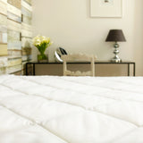 LUMALAND Comfort Line Matratzenauflage 200x200 cm, weiß, gesteppter Matratzenschoner mit Gummizug, waschbar, extra soft und hygienisch.