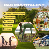 Where Tomorrow - Pop up Pavillon - Faltpavillon - 10 Sek. Quick-up-Aufbau - Dunkelgrün, vielseitig für Camping, Festival, Flohmärkte und Feiern.