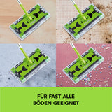 Akku-Besen Swivel Sweeper G2 + Ersatz-Akku kabellos und wiederaufladbar, leicht und geeignet für fast alle Böden in Limegreen.