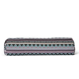 #DoYourYoga Yoga-Bolster Tarik mit Bio-Buchweizenschalen, 68x22x22 cm, bunte indische Muster, abnehmbarer Bezug, Meditationskissen