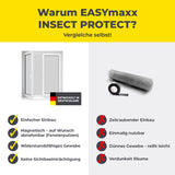 EASYmaxx Insect Protect Insekten- & Pollenschutz, Magnet für Fenster bis 150x180cm, einfache Montage, magnetisch, langlebiges Gewebe, Sichtschutz minimal.