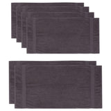 LUMALAND Premium Handtücher 6er-Set in Grau, 4 Handtücher 50x100 cm und 2 Duschtücher 70x140 cm aus Baumwolle.