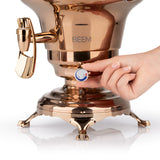 BEEM Samowar Rebecca mit Dispenser Edelstahl/rose mit stufenlosem Thermostat zur professionellen Teezubereitung