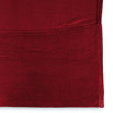 LUMALAND Kuscheldecke 170x200 cm in Bordeaux mit Fußtasche, weich, pflegeleicht aus Coral-Fleece ideal als Sofadecke und Tagesdecke.