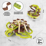 CBionic Baustein-Set Schildkröte grün/braun, flexibel, einfach zusammensteckbar, hochwertige Verarbeitung, ab 6 Jahren, 23x17x10 cm.