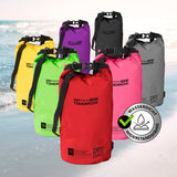Where Tomorrow Dry Bag 10L - Style 01 - Rot, wasserdichter, robuster Outdoor-Rucksack mit UV-Schutz und verstellbarem Schultergurt.