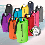 Where Tomorrow Dry Bag 20L - Style 02 - Grün, wasserdichter Outdoor-Rucksack mit robustem Rolltop-Verschluss und verstellbarem Schultergurt.