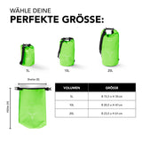 #DoYourOutdoor Dry Bag 5L Grün, wasserdichter, robuster Outdoor-Rucksack mit verstellbarem Schultergurt, ideal für Camping und Wassersport.