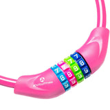 #DoYourFitness Fahrradschloss »Protector« - pinkes Zahlenschloss aus 3mm Stahl mit Kunststoffummantelung, ca. 60 cm lang.