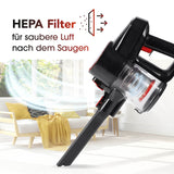 CLEANmaxx Akku-Zyklon-Staubsauger 22,2V kupferrot/schwarz mit HEPA-Filter für saubere Luft nach dem Saugen und kabellose Nutzung.