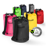 Where Tomorrow Dry Bag 5L - Schwarz, wasserfester und robuster Rolltop-Rucksack für Outdoor-Abenteuer und sicheren Schutz der Wertsachen.