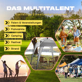 Where Tomorrow - Pop up Pavillon - Faltpavillon hellgrau, vielseitig für Feiern, Camping, Flohmärkte und Festival, 10 Sek. Quick-up-Aufbau.