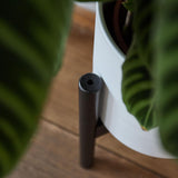 LUMALAND Blumenständer aus Bambus - 30 x 30 x 35,5 cm - 3er-Set mit verstellbarer Breite und modernem Design aus natürlichem Bambus.