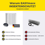 EASYmaxx Insect Protect - Insektenschutzgitter mit Klettbefestigung für einfache Montage, klare Sicht und widerstandsfähiges Gewebe am Fenster.