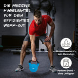 #DoYourFitness Kettlebell - Kugelhantel 22 kg aus massivem Gusseisen mit rutschfester Neoprenbeschichtung für effizientes Training.