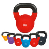#DoYourFitness Kettlebell 18 kg aus massivem Gusseisen mit Neoprenbeschichtung für sicheres Kraft- und Ausdauertraining.