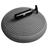 World Fitness Ballsitzkissen "Blowup" - Inkl. Pumpe - Ø 33 cm - Space Grau mit Noppenoberfläche und ergonomischem Design für Balance und Komfort
