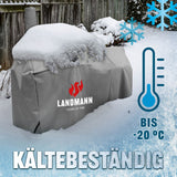 LANDMANN Premium Wetterschutzhaube 93x147x125 cm, robust, wasserdicht und kältebeständig bis -20 °C, schützt den Grill zuverlässig.