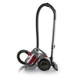 CLEANmaxx Zyklon-Staubsauger 800W schwarz/rot mit beutelloser Zyklontechnologie und vielseitigen Düsen für verschiedene Böden.