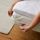 7dreams® Matratzentopper Microfaser 100x200x3,5 cm mit abnehmbarem, waschbarem Bezug für optimale Anpassung und Rückenunterstützung.