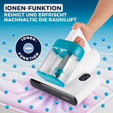 CLEANmaxx Milbensauger Rotation mit UV-C-Licht und Ionen-Funktion zur effektiven Milbenentfernung und Raumluftreinigung.