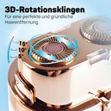 VITALmaxx Mini-Damenrasierer - Elektro-Rasierer für Gesicht, Achseln, Bikinizone mit 3D-Rotationsklingen für sanfte Haarentfernung