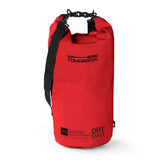 Where Tomorrow Dry Bag 20L - Style 01 - Rot, wasserdichter Outdoor-Rucksack mit Rolltop und verstellbarem Schultergurt.