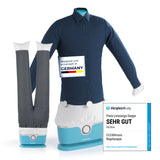 CLEANmaxx Hemdenbügler PRO mit Hosenaufsatz in Blau, vollautomatisch trocknet und bügelt Hemden und Hosen zuverlässig.