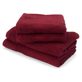 LUMALAND Premium Handtuch-Set - 2 Handtücher 50x100 cm und 2 Badetücher 70x140 cm in Kirschrot aus 100 % Baumwolle