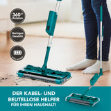 Akku-Besen Swivel Sweeper G2 + Ersatz-Akku kabellos, leicht, 360° Rotation, wiederaufladbar, smaragd, perfekt für müheloses Putzen.