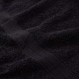 LUMALAND Premium Handtücher 4er-Set Schwarz aus weichem, saugfähigem Frottee, 100 % Baumwolle, 2 Handtücher 50x100 cm + 2 Badetücher 70x140 cm.