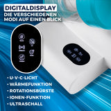 CLEANmaxx Milbensauger Rotation mit digitalem Display, UV-C-Licht, Wärmefunktion, Rotationsbürste, Ionen- und Ultraschallfunktion.