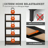 EASYmaxx 2 in 1 Schwerlastregal & Werkbank, 180 x 90 x 40 cm, mit 875 kg Traglast und 5 stabilen MDF-Platten je 175 kg.