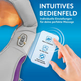 VITALmaxx Shiatsu-Massagegerät mit Wärme, Knet- & Druckmassage, intuitives Bedienfeld für individuelle Einstellungen.