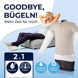 CLEANmaxx Hemdenbügler PRO mit Hosenaufsatz trocknet und bügelt feuchte Kleidung vollautomatisch, Zeitersparnis ohne Bügeln.