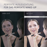my BEAUTY LIGHT® LED-Spiegelleuchte simuliert Tageslicht für strahlende Make-Up Looks mit optimaler Ausleuchtung und kabellosem Design.