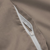 LUMALAND Premium Bettwäsche Everyday Taupe mit hochwertigem YKK Reißverschluss, 155x200 cm Bettbezug und 80x80 cm Kissenbezug.